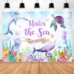 Lofaris Under The Sea Marine Organism Birthady Backdrop