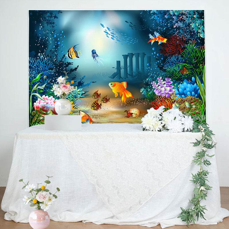 Lofaris Under The Sea Theme Birthday Party Backdrop For Kids
