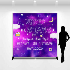 Lofaris Under The Stars Night Custom 12th Birthday Backdrop