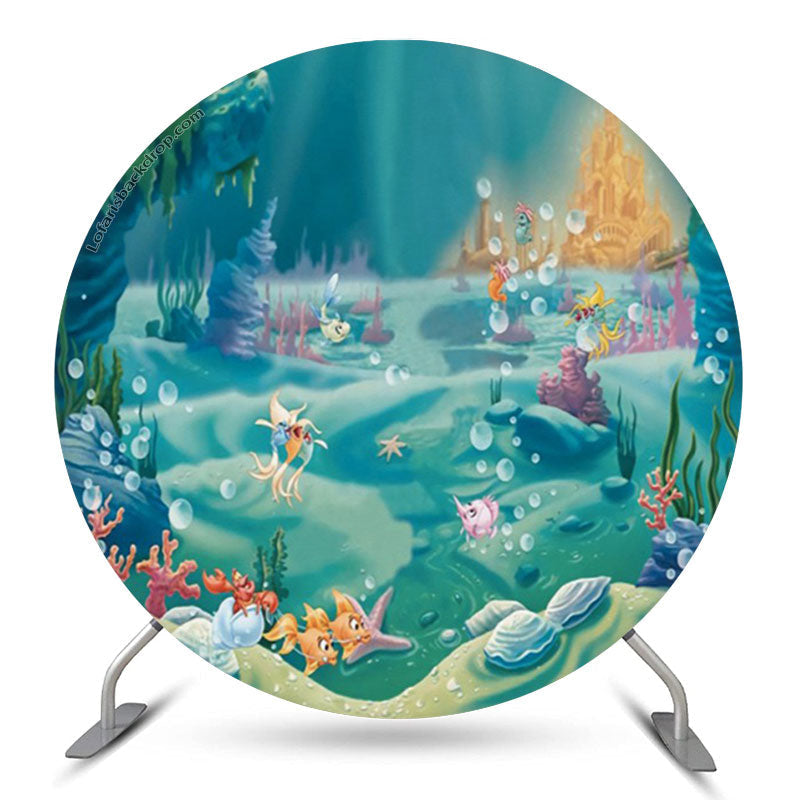 Lofaris Undersea Castle Bubble Circle Backdrop For Birthday