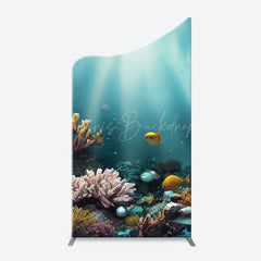 Lofaris Undersea Coral Sunshine Fishes Arch Birthday Backdrop