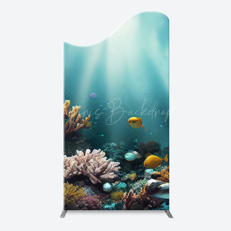 Lofaris Undersea Coral Sunshine Fishes Arch Birthday Backdrop