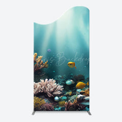 Lofaris Undersea Coral Sunshine Fishes Arch Birthday Backdrop