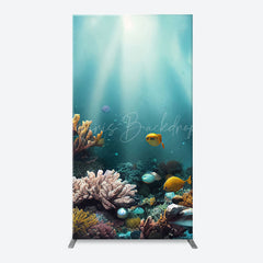 Lofaris Undersea Coral Sunshine Fishes Arch Birthday Backdrop