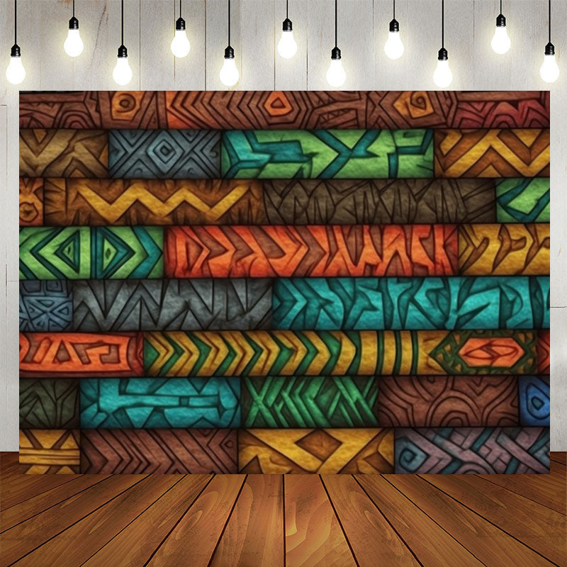 Lofaris Unique African Tribe Patterns Birthday Backdrop