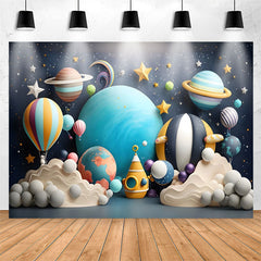 Lofaris Universe Star Spaceflight Balloons Birthday Backdrop