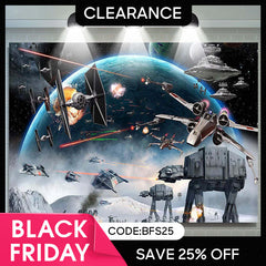 Lofaris (Ship In 24HR) Universe Wars Science Fiction Birthday Party Backdrop