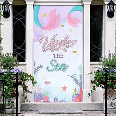 Lofaris Unter The Sea Plant Mermaid Baby Shower Door Cover