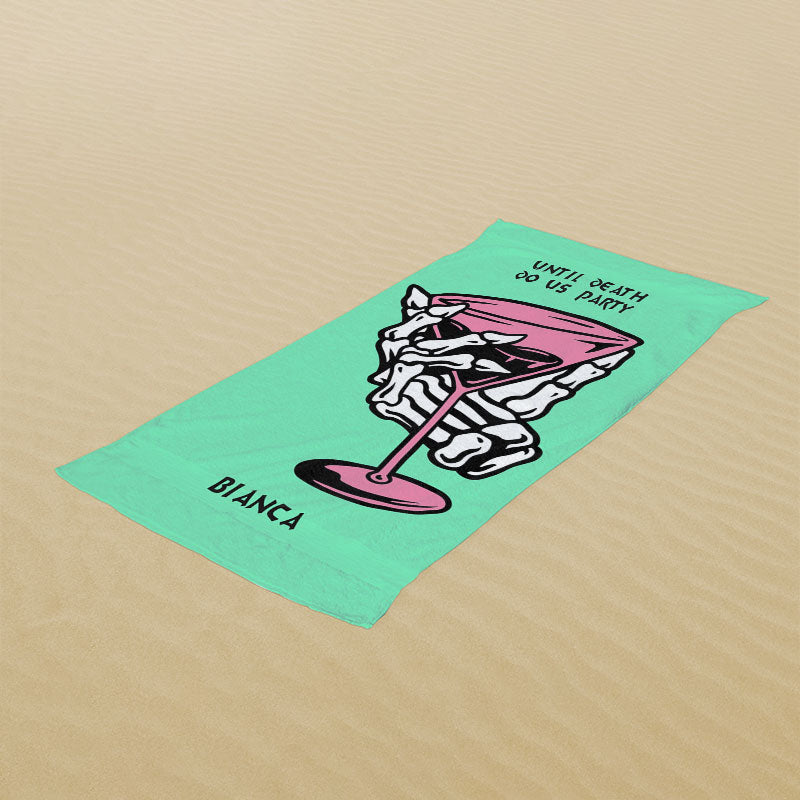 Lofaris Until Death Do Us Custom Name Beach Towel for Couple