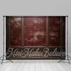 Lofaris Urgundy Cream Brown Trim Retro Wall Photo Backdrop