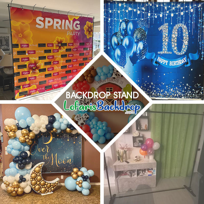 Lofaris Plus Size Adjustable Step and Repeat Backdrop Banner Stand