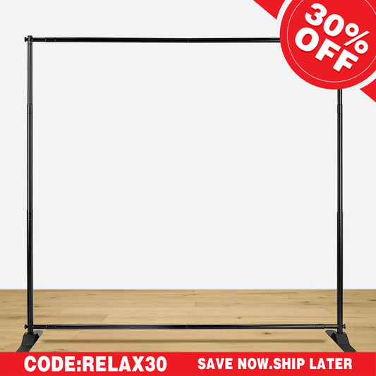 (7 Day Delivery) Plus Size Adjustable Step and Repeat Backdrop Banner Stand