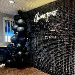 Lofaris Black Shimmer Wall Panels | Wedding Event Party Decorations