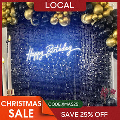 (7 Day Delivery) Black Shimmer Wall Panels | Wedding Event Party Decorations