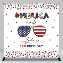 Lofaris Usa Flag Sunglasses Custom 3rd Birthday Backdrop