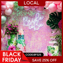 (7 Day Delivery) Gradient Pink Shimmer Wall Panels | Wedding Event Party Decorations