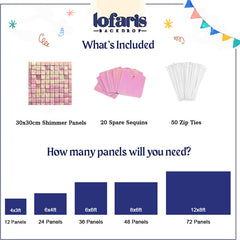 Lofaris Gradient Pink Shimmer Wall Panels | Wedding Event Party Decorations