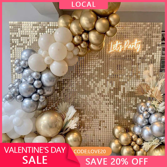 (7 Day Delivery) Light Matte Gold Shimmer Wall Panels | Wedding Event Party Decorations