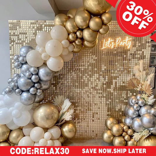 (7 Day Delivery) Light Matte Gold Shimmer Wall Panels | Wedding Event Party Decorations