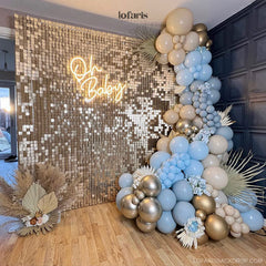 Lofaris Light Matte Gold Shimmer Wall Panels | Wedding Event Party Decorations