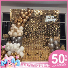 (7 Day Delivery) Light Mirror Gold Shimmer Wall Backdrops | Event Party Decorations