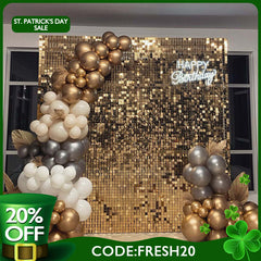 (7 Day Delivery) Light Mirror Gold Shimmer Wall Backdrops | Event Party Decorations