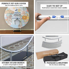 Lofaris Party & Hoop Balloon Circle Loop Flower Arch Photo Booth Backdrop Stand