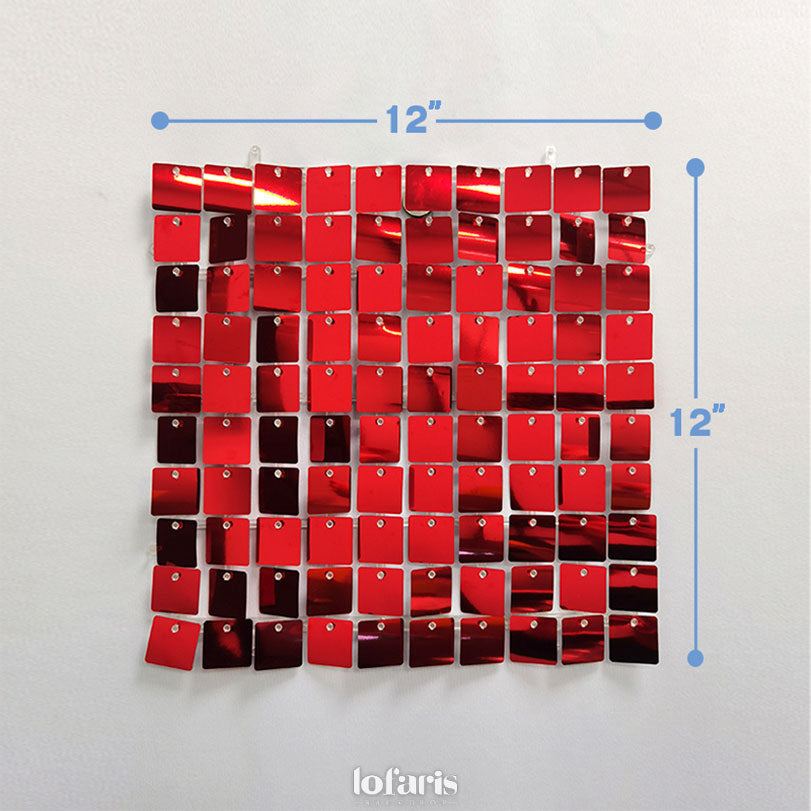 Lofaris Red Shimmer Wall Panels | Wedding Event Party Decorations