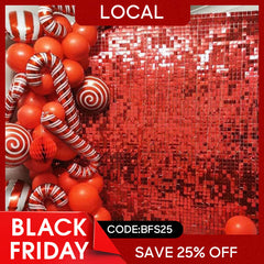 (7 Day Delivery) Red Shimmer Wall Panels | Wedding Event Party Decorations