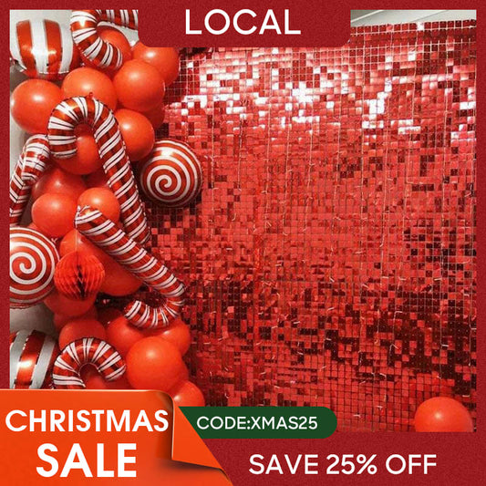 (7 Day Delivery) Red Shimmer Wall Panels | Wedding Event Party Decorations