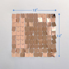 Lofaris Rose Gold Shimmer Wall Panels Sequins Backdrop Banner