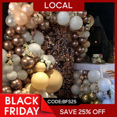 (7 Day Delivery) Rose Gold Shimmer Wall Panels Sequins Backdrop Banner