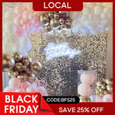 (7 Day Delivery) Silver Shimmer Wall Panels | Wedding Event Party Decorations