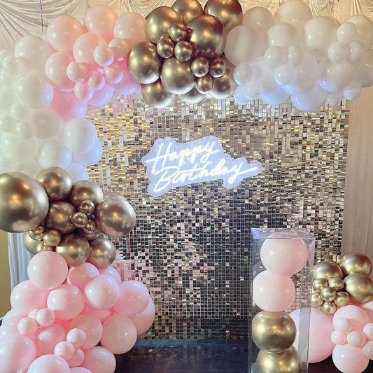 (7 Day Delivery) Silver Shimmer Wall Panels | Wedding Event Party Decorations