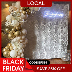 (7 Day Delivery) White Shimmer Wall Panels | Wedding Event Party Decorations