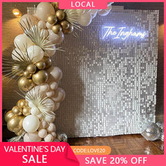 (7 Day Delivery) White Shimmer Wall Panels | Wedding Event Party Decorations