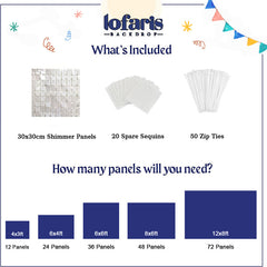 Lofaris White Shimmer Wall Panels | Wedding Event Party Decorations