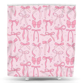 Lofaris Various Pink Bow Tie Girl Birthday Shower Curtain