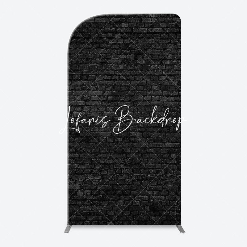 Lofaris Vintage Art Black Brick Wall Arch Photography Backdrop