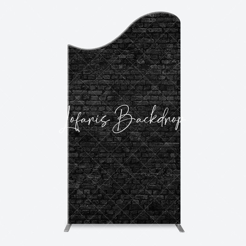 Lofaris Vintage Art Black Brick Wall Arch Photography Backdrop