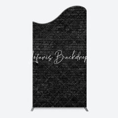Lofaris Vintage Art Black Brick Wall Arch Photography Backdrop