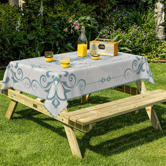 Lofaris Vintage Blue Pattern Dining Room Rectangle Tablecloth