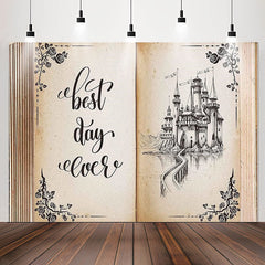 Lofaris Vintage Book Best Day Ever Birthday Party Backdrop
