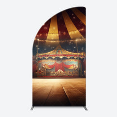 Lofaris Vintage Circus Tent Stage Arch Birthday Backdrop
