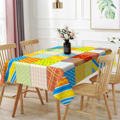 Lofaris Vintage Colorful Diverse Plaid Vivid Tablecloth