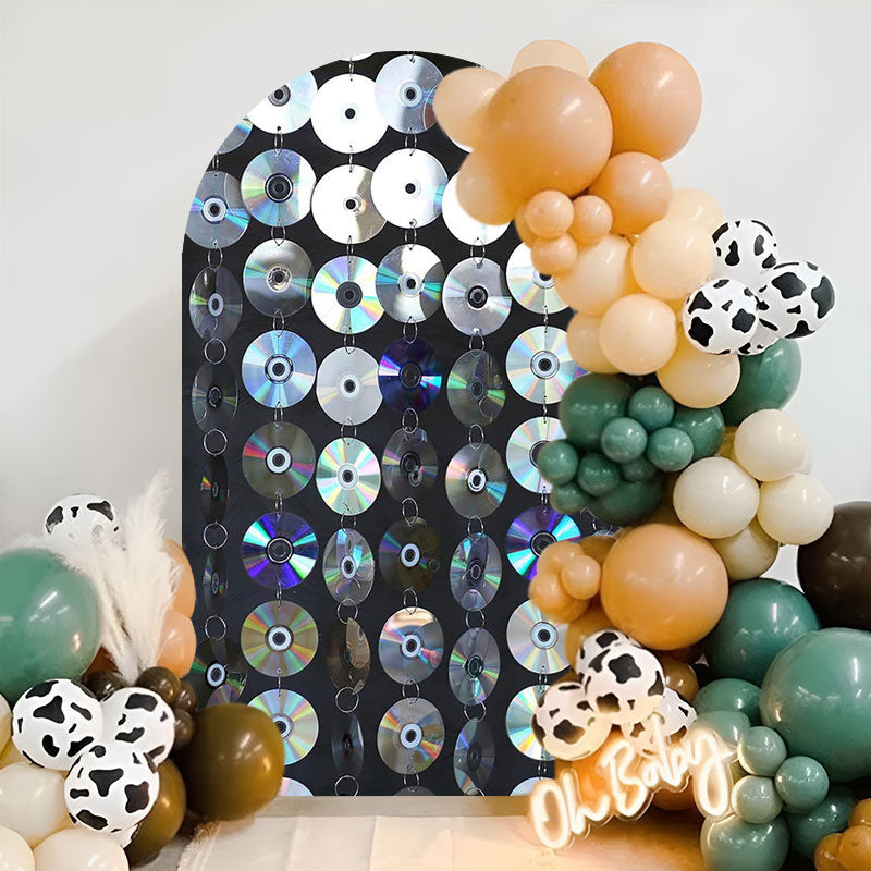 Lofaris Vintage Cool Cd Curtain Birthday Party Arch Backdrop