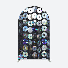 Lofaris Vintage Cool Cd Curtain Birthday Party Arch Backdrop