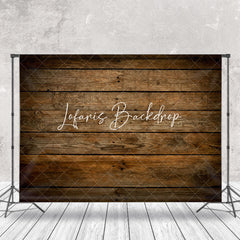 Lofaris Vintage Dark Brown Wooden Texture Photo Backdrop