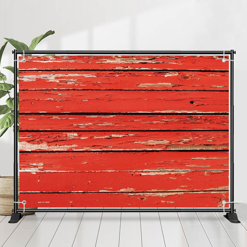 Vintage Dried Red Paint Board Texture Wood Backdrop - Lofaris