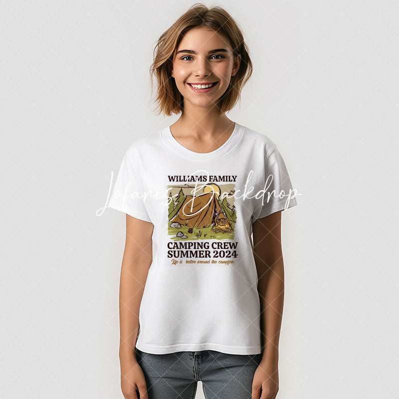 Lofaris Vintage Family Reunion Camping Crew T-Shirt